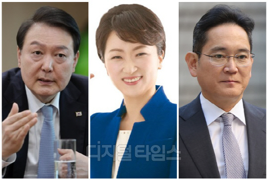 (왼쪽부터) 윤석열 대통령, 이언주 전 국회의원, 이재용 삼성전자 부회장. <디지털타임스 DB, 대통령실 제공, 연합뉴스>